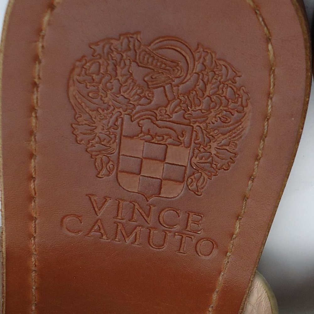 SIZE 7.5. Vince Camuto leather snakeskin print sandals. - Picture 11 of 11